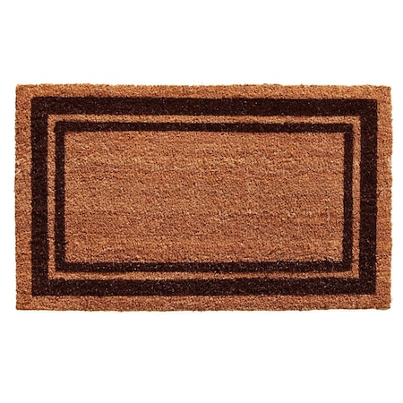 Configuracion 24 x 36 in. Brown Border Rectangular Doormat Natural CO2828542